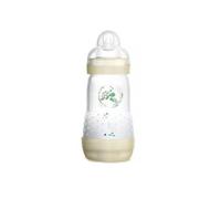Mam Easy Active - Biberon ergonomique avec tétine de taille 3 (débit rapide), pour bébé de 4 mois et plus, 330 ml, ivoire