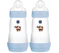 MAM Biberon Easy Start/Anti-Colique - 260ml - Océan - Tétine Débit 2 (Lot de 2)