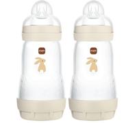 MAM Biberon Easy Start/Anti-Colique - 260ml - Sable - Tétine Débit 2 (Lot de 2)