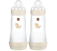MAM Biberon Easy Start/Anti-Colique - 320ml - Sable - Tétine Débit 3 (Lot de 2)
