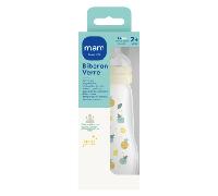 Biberon 1er Age verre 260ML blanc Mam