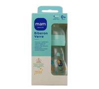 MAM Biberon Verre \Nature\" Lin Tétine Débit 1, 170ml"