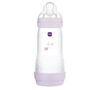 MAM Biberon Easy Start Nature – 4 mois et + Débit 3 – Lilas 320 ml