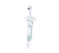 MAM Brosse à dents d'entraînement pour bébé avec long manche pour tenir ensemble, brosse à dents pour enfant pour un nettoyage doux des dents, à partir de 5 mois, turquoise