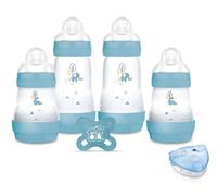 Mam - Coffret naissance 4 Biberons, Sucette et Boîte doseuse Océan