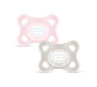 MAM Comfort Lot de 2 tétines 3-12 mois, rose/neutre