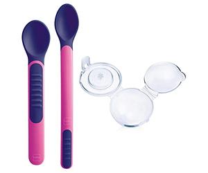MAM Cuillères Thermosensibles + Étui 6 Mois et + - Rose