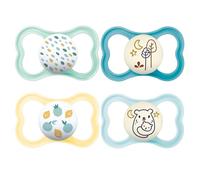 MAM Day & Night Lot de 4 tétines en silicone MAM Air Night avec 2 boîtes de transport stérilisées incluses