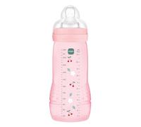 MAM Easy Active 6 mois et plus Couleur Baies (330 ml) - avec tétine en silicone débit X vitesse ultra-rapide - pour bébé avec fermeture hermétique