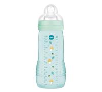 MAM Easy Active 6 mois et plus Couleur Glace (330 ml) - avec tétine en silicone débit X vitesse ultra-rapide - pour bébé avec fermeture hermétique