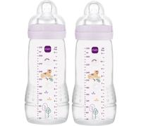 MAM Easy Active Baby Bottle gourde enfant 4m+ Purple 2x330 ml