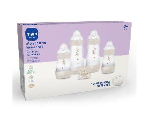 MAM Easy Start Anti Colique 1er Âge Coffret Naissance Sable - 4 Biberons + 1 Sucette + 1 Boîte Doseuse
