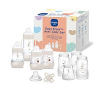 MAM Easy Start Kit de démarrage anti-colique, premier équipement de croissance pour bébé avec tétine, biberons et poignées, coffret cadeau pour bébé, dès la naissance, beige