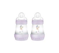 MAM Easy Start Lot de 2 biberons anti-coliques (2 x 160 ml) | Auto-stérilisants | Tétines MAM débit lent | Taille 1 | Essentiels pour nouveau-né | Rose