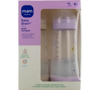 MAM Easy Start Nature Biberon Anti-Colique Débit 3 Lilas Sable 2x320ml