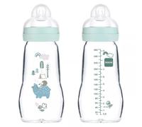 MAM Feel Good biberon verre mat garçon 0 mois et + Bouteilles 260 ml