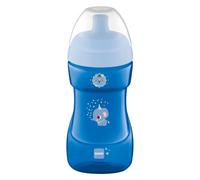MAM Gobelet de sport | 330 ml | Gobelet anti-déversement avec bec verseur libre | Convient aux enfants de 12 mois et plus | Accessoires bébé | Bleu (différents modèles)