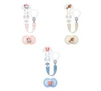 MAM Kit Sucette & Attache-sucette Bébé 18+ mois, COLORIS ALÉATOIRE