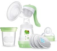 MAM | Kit tire-lait manuel - 1 tire-lait manuel + 1 biberon Easy Start anti-colique (160 ml) + 1 pot de conservation + 4 coussinets d'allaitement