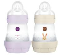 MAM Biberon Easy Start Anti-colique 0+ mois 2x160 ml Lilas & Sable