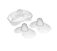 MAM Lot de 2 boucliers d'allaitement avec étui de rangement stérilisé, pour tétons de nouveau-né, taille 2 standard 23 mm, transparent