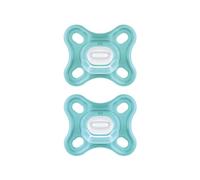 MAM Lot de 2 Sucette 100% Silicone Idéal pour les nouveau-nés avec étui de transport 0-2 mois couleur assortie