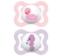 Mam Air Silicone Soother 0+ Pink Double Pack