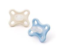 MAM Lot de 2 tétines confortables pour nouveau-né de 0 à 3 mois, livrées dans un étui de stérilisateur, matériaux durables, accessoires pour bébé pour nouveau-né, bleu (différents modèles)