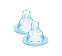 MAM Lot de 2 tétines mesure 1, débit lent, en silicone SkinSoft, 0 mois