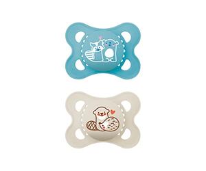 Mam Lot de 2 tétines Originales en Latex - pour Nouveau-né de 0 à 6 Mois - Adaptées à l'allaitement - Recommandé par Les sages-Femmes - Extra résistantes aux morsures - Latex de Caoutchouc Naturel