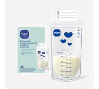 MAM Lot de 25 sacs de rangement pour lait maternel, capacité de 180 ml, adaptés pour réfrigérateur et congélateur, permettent un stockage vertical ou horizontal, faciles à remplir, sans fuite,