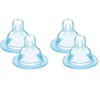 MAM Lot de 4 tétines mesure 2, débit moyen en silicone SkinSoft, 2 mois