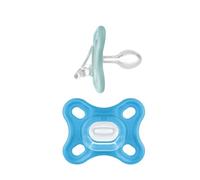 MAM MAM Lot de 2 tétines pour bébé de 0 à 4 mois, la meilleure tétine pour bébé allaité, collection Comfort' Design pour garçon, bleu, bleu