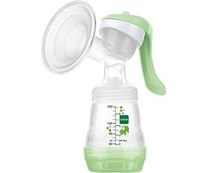 MAM Manual Breast Pump, Soft Silicone Breast Pump with 'One Size Fits All' Funnel, Baby Feeding, Newborn Essentials, (Designs May Vary)