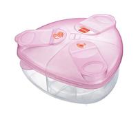 MAM Milk Formula Dispenser, Milk Powder Dispenser Pot Stores 40 g Per Serving, Milk Powder Storage Holds Three Servings, Baby Milk Powder Box, Pink, (Designs May Vary)