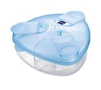 MAM Milk Formula Dispenser, Milk Powder Dispenser Pot Stores 40 g Per Serving, Milk Powder Storage Holds Three Servings, Baby Milk Powder Box, Blue, (Designs May Vary)