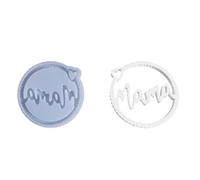 MAM - Moules en silicone en forme de lettre pour résine époxy, savon, chocolat, fondant, décoration à suspendre, cadeau de fête des mères