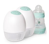 MAM Move Double tire-lait portable, mains libres, avec 3 modes et tire-lait silencieux, double tire-lait portable avec entonnoirs en silicone souple, essentiels pour nouveau-né