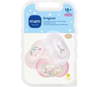 MAM Original 18+ mois - Sucettes Jour & Nuit en silicone x3 - Coloris Rose