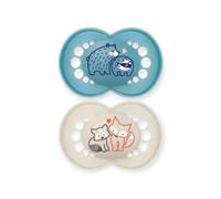 MAM Sucette Original Nature – Silicone, lot de 2 + boîte de stérilisation – 18+ mois