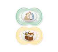 MAM Sucette Original Classique – Silicone +6 mois – 2 pièces (coloris aléatoire)