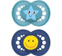 MAM Original 6+ months tétine Turquoise/ Dark Blue 2 pcs