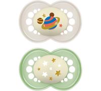 MAM Original Night 6m+ tétine Grey/ Green 2 pcs