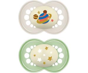 MAM Original Night 6m+ tétine Grey/ Green 2 pcs