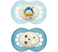 MAM Original Night 6m+ tétine Turquoise 2 pcs