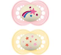 MAM Original Night 6m+ tétine Yellow/ Pink 2 pcs