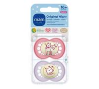MAM Original Night Tétine silicone rose 16 mois et + Sucette(S) 2 pc(s)