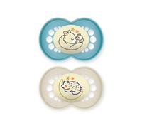 MAM Sucette Original Nuit 18+ mois silicone phosphorescente x2