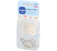 MAM Original Nuit Sucette 0-6 mois Unisex Sucette(S) 2 pc(s)
