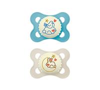 Mam Sucette Original Night Silicone Pure 0-6 Mois Bleu 2 Pièces